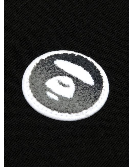 Aape By A Bathing Ape Black Aapenow Logo-Patch Sweater for men