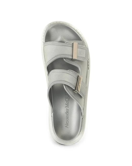 McQueen White Hybrid Double-Band Sandals