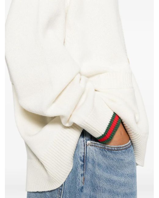 Gucci White Pocket Cardigan