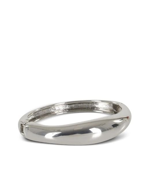 Erika Cavallini Semi Couture White Hinged-Closure Bracelet
