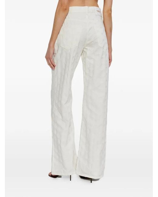Off-White c/o Virgil Abloh White Monogram-Pattern Jeans