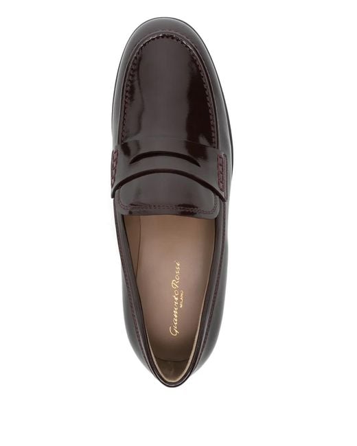 Gianvito Rossi Brown Leather Loafers for men