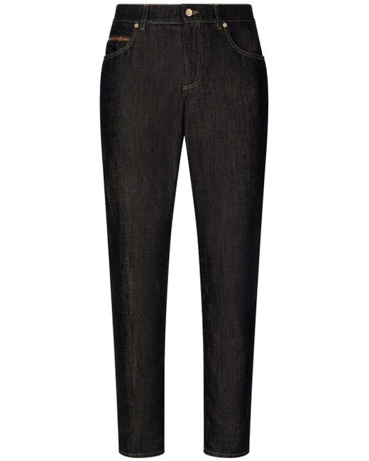 Dolce & Gabbana Black Regular-Fit Denim Jeans for men