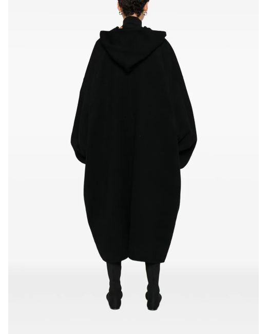Rick Owens Black Wide-Collar Coat