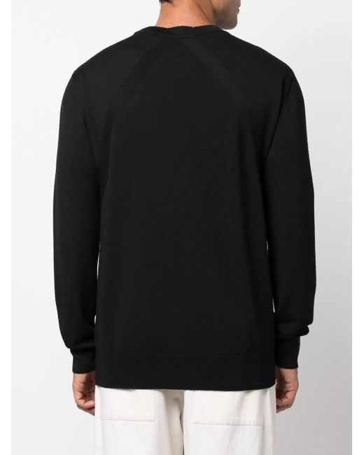 Jil Sander Black Wool Crew-Neck Jumper for men