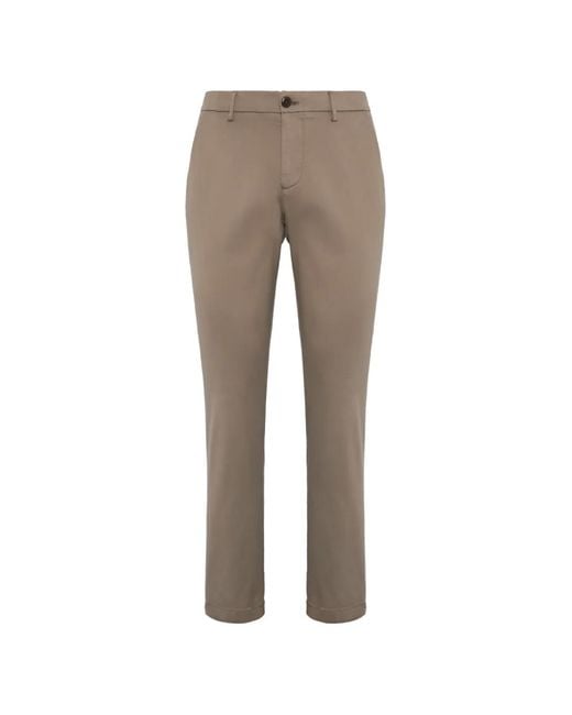 Boggi Gray Garment Dyed Trousers for men