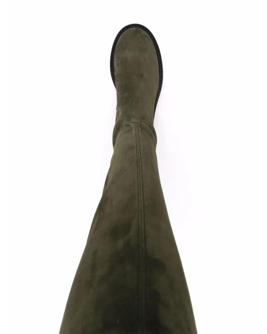 Stuart Weitzman Green Lowland Lift Suede Boots