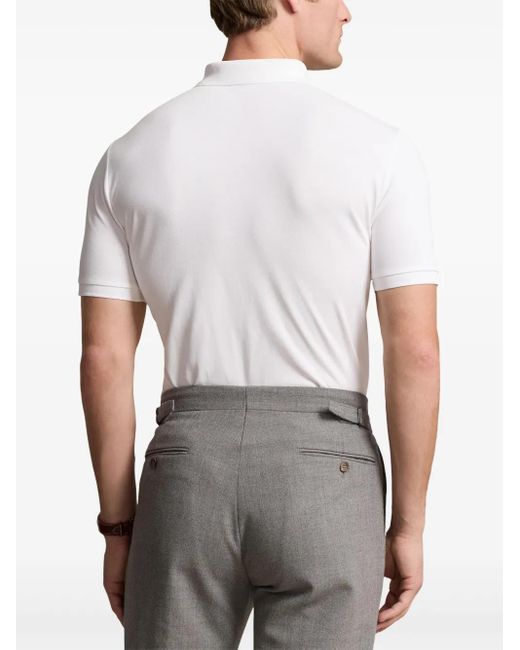 Polo Ralph Lauren Polo Pony-Embroidered Polo Shirt in White for Men | Lyst