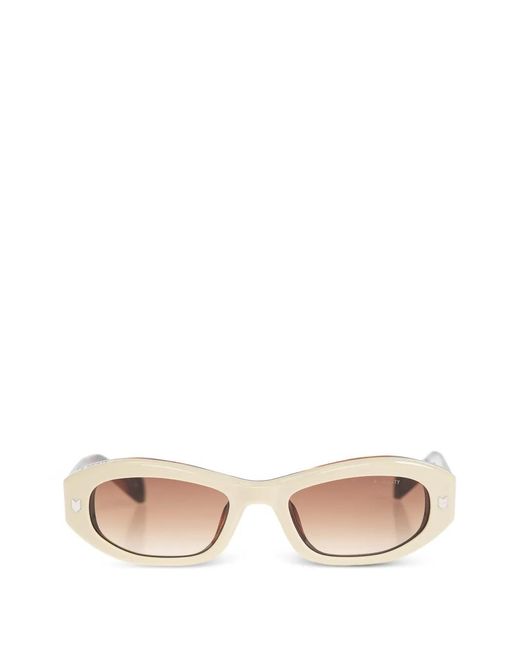 Maison Kitsuné Natural Oval-Frame Sunglasses