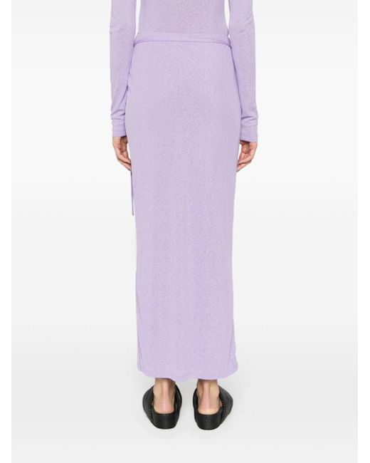 Jupe portefeuille Inaya à coupe longue Nanushka en coloris Purple