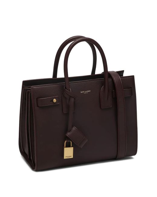 Saint Laurent Black Leather Tote Bag