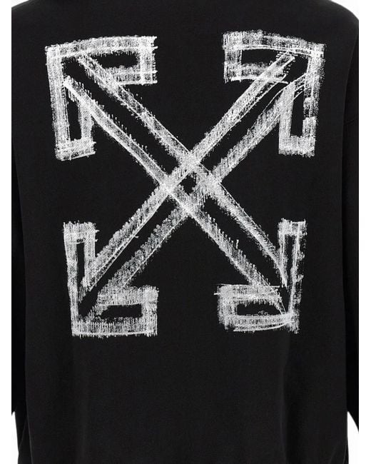Off-White c/o Virgil Abloh Black Motion Arrow Skate Hoodie for men