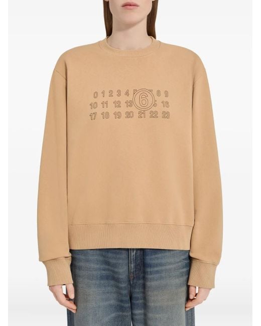 MM6 by Maison Margiela Natural Cotton Sweatshirt