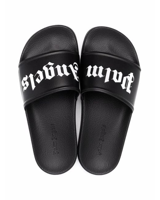 Palm Angels Black Pool Slider White