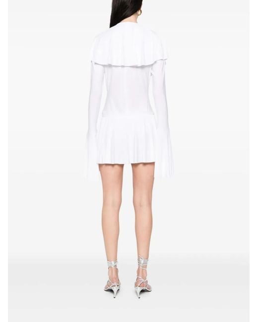 Norma Kamali Vネック ミニドレス White