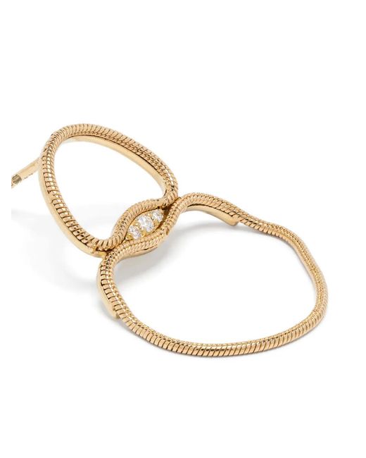 Fernando Jorge Metallic 18Kt Fluid Diamonds Earrings