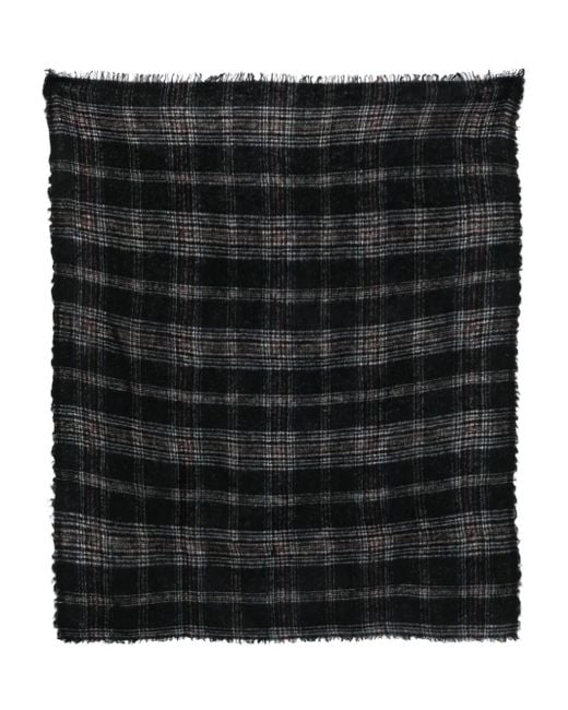 Faliero Sarti チェック スカーフ Black