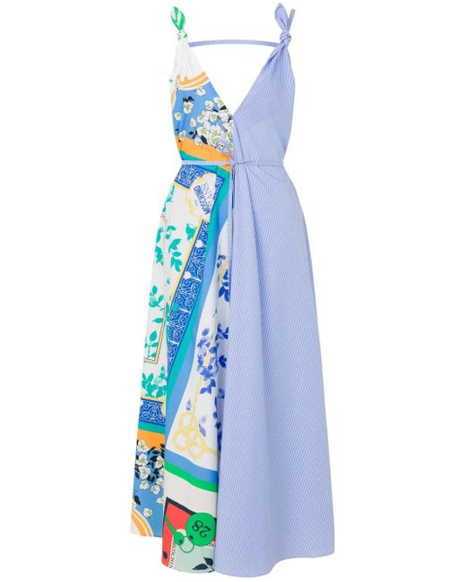 Moschino パネル マキシドレス Blue
