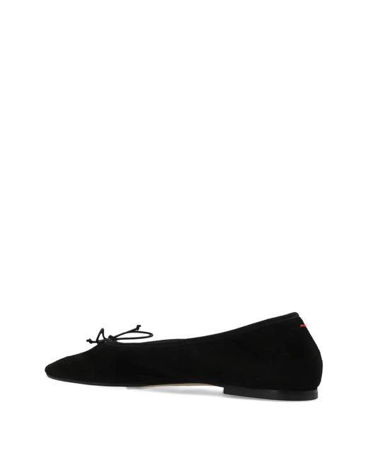 Aeyde Black Bow-Detail Ballet Flats