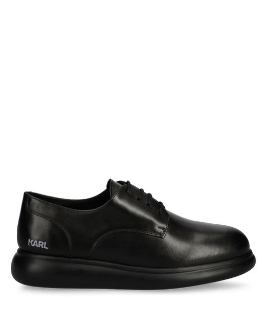 Karl Lagerfeld Black Granby Derby Shoes for men