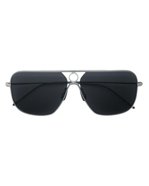Thom Browne Metallic Tinted Aviator Sunglasses for men