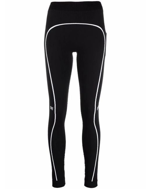Off-White c/o Virgil Abloh Black Athl Stamp Logo leggings