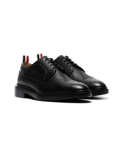 Thom Browne Black Rubber Sole Brogue for men