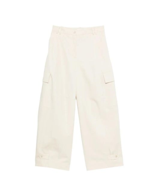 P.A.R.O.S.H. White Flap-Pockets Cargo Pants