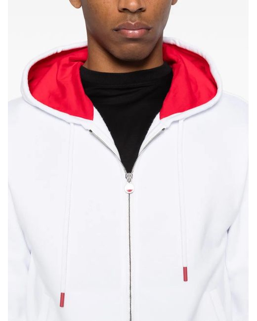 Kiton White Contrasting-Trim Tracksuit for men