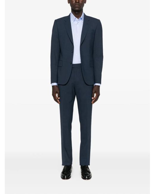 Paul Smith Blue Checked-Pattern Wool Suit for men