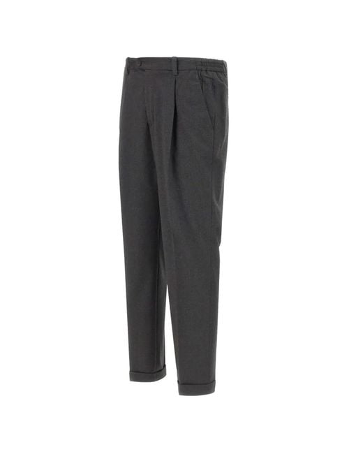 Devore Gray Pleated Trousers for men