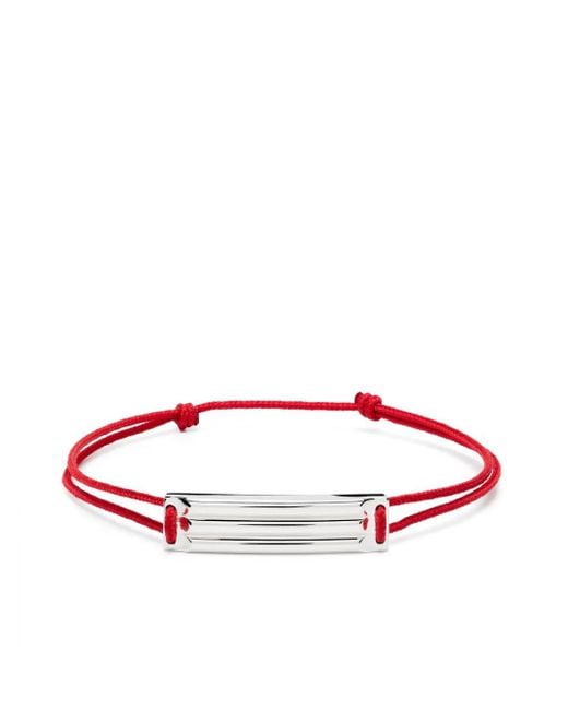 Le Gramme Red Sterling 5G Gordon Braided Bracelet