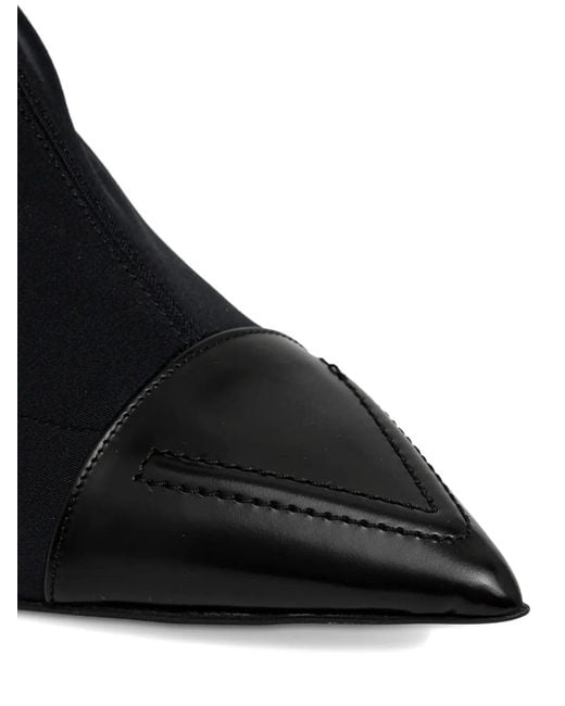 Love Moschino Black Pointed-Toe Heeled Boots