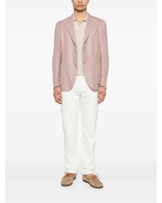 Eleventy Pink Buttoned Blazer for men