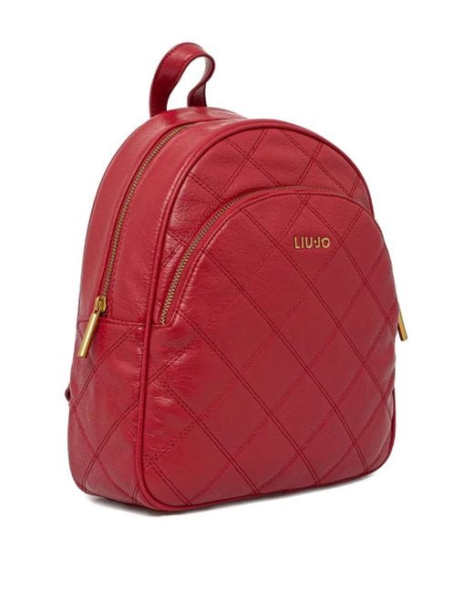 Liu Jo Red Quilted Backpack