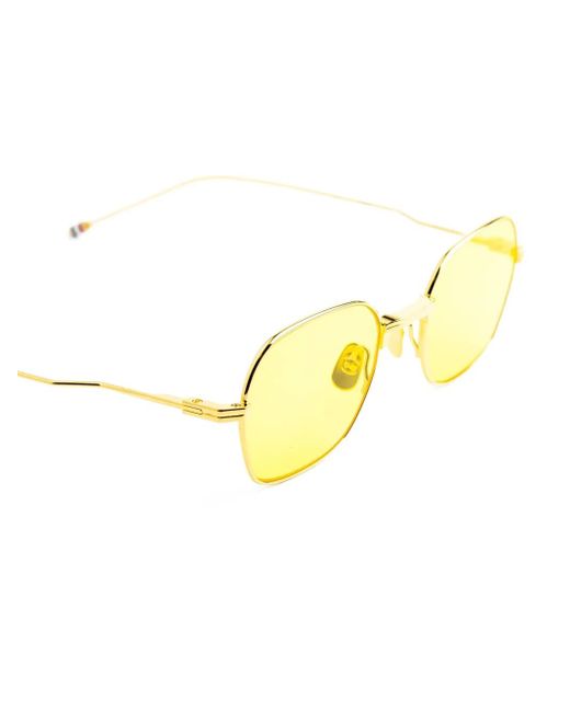 Thom Browne Yellow Square-Frame Sunglasses