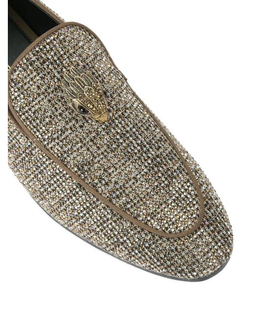 Kurt Geiger Gray Hugh Eagle Flat Loafers for men