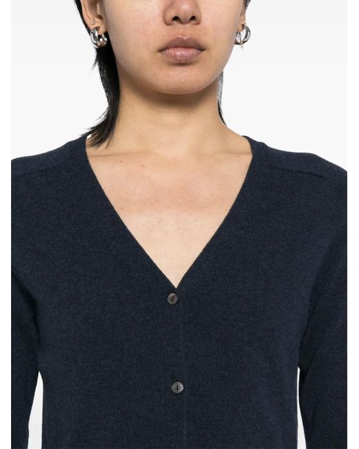 N.Peal Cashmere Lara Vネック カーディガン Blue