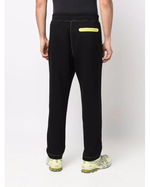 Moschino Black Logo-Print Track Pants for men