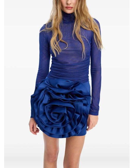 ROTATE BIRGER CHRISTENSEN Blue Long-Sleeve Top
