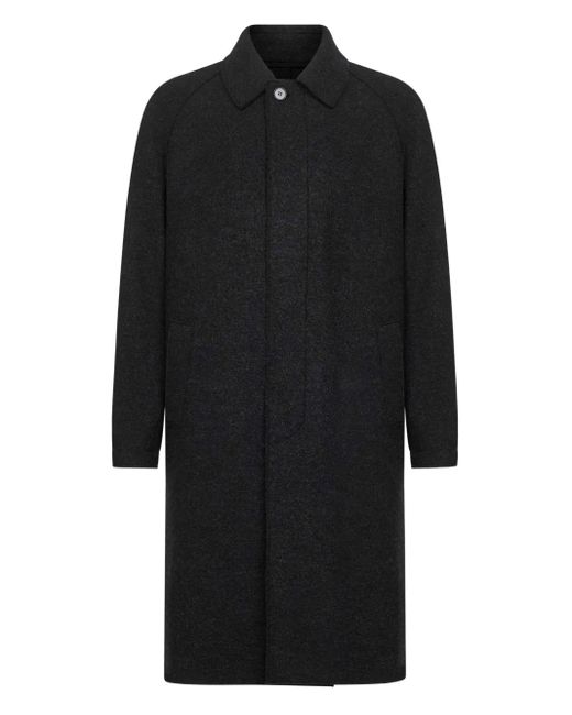 Harris Wharf London Black Raglan-Sleeve Wool Coat for men