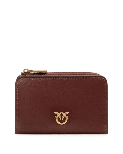 Pinko Purple Love Birds Leather Wallet