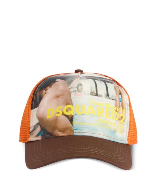 DSquared² Orange X Tom Bianchi Baseball Cap for men