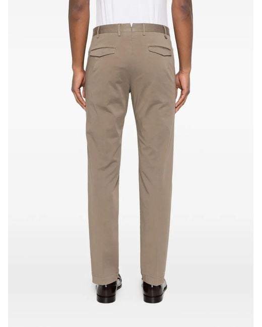 PT Torino Gray Belt-Loop Trousers for men