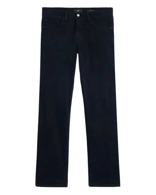 7 For All Mankind Blue Five-Pocket Jeans for men
