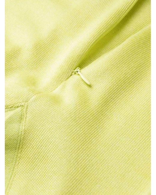 Philosophy Di Lorenzo Serafini Yellow Draped-Sleeve Knitted Dress