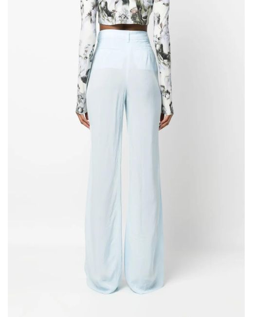 Sportmax Blue Straight-Leg Cut Trousers