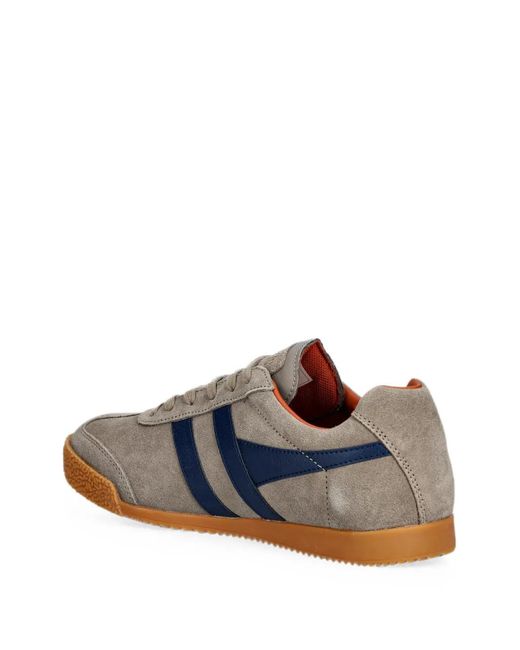 Gola Blue Harrien Logo-Print Suede Sneakers for men