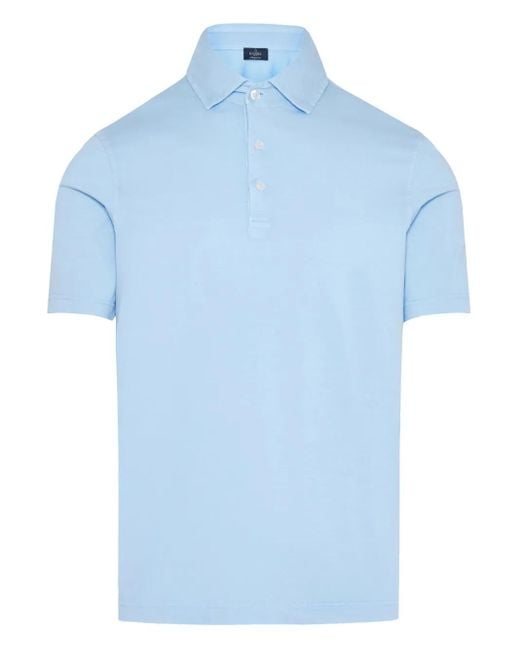Barba Napoli Blue Cotton Polo Shirt for men