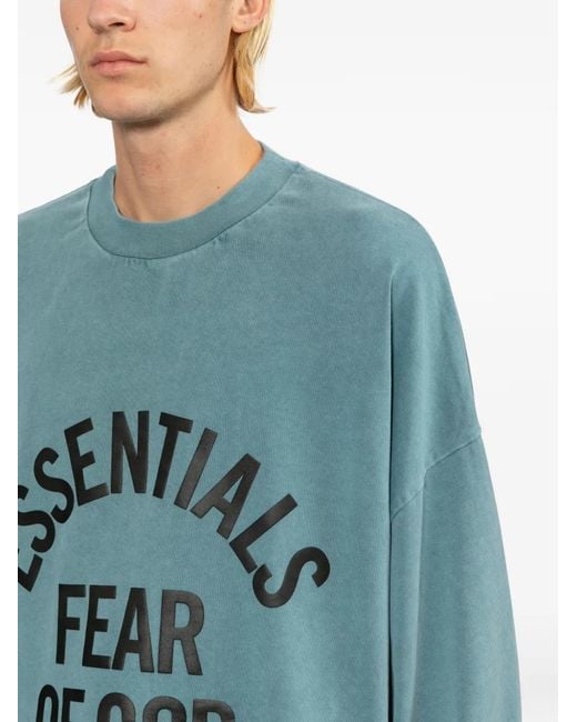 Essentials Blue Campus 90S T-Shirt for men